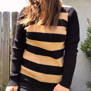 Ralph Lauren Tan & Black Turtle Neck